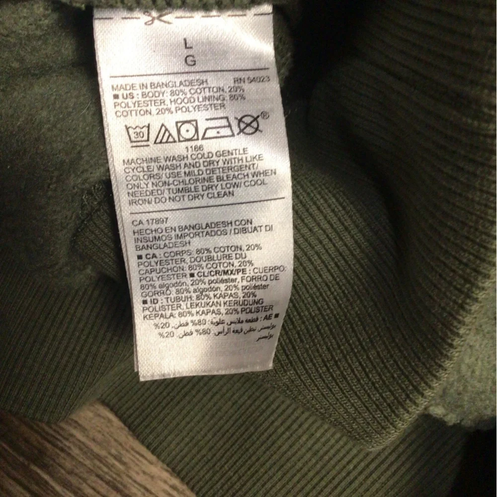Old Navy Olive Green Graphic Hoodie - Picture 6 of 7
